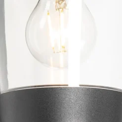 QAZQA Außenwandleuchte schwarz IP44 mit Bewegungssensor - Joren