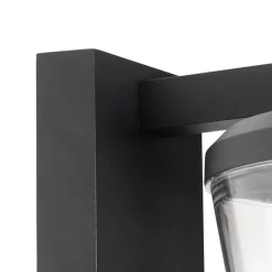 QAZQA Außenwandleuchte schwarz IP44 mit Bewegungssensor - Joren