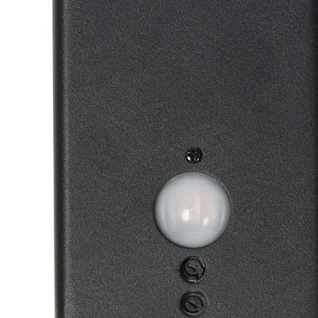 QAZQA Außenwandleuchte schwarz IP44 mit Bewegungsmelder - Dänemark