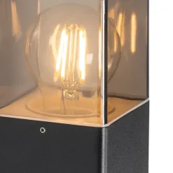 QAZQA Außenwandleuchte schwarz IP44 mit Bewegungsmelder - Dänemark