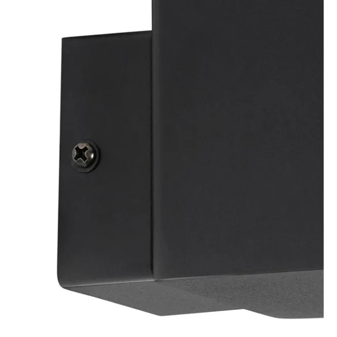 QAZQA Außenwandleuchte schwarz IP44 mit Bewegungsmelder - Dänemark