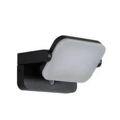 QAZQA Außenwandleuchte schwarz inkl. LED verstellbar mit Bewegungssensor - Kamile