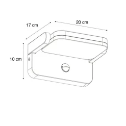 QAZQA Außenwandleuchte schwarz inkl. LED verstellbar mit Bewegungssensor - Kamile