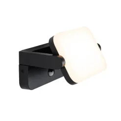 QAZQA Außenwandleuchte schwarz inkl. LED verstellbar mit Bewegungssensor - Kamile