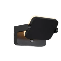 QAZQA Außenwandleuchte schwarz inkl. LED verstellbar mit Bewegungssensor - Kamile