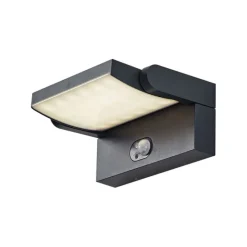 QAZQA Außenwandleuchte schwarz inkl. LED IP54 mit Bewegungssensor Solar - Judge