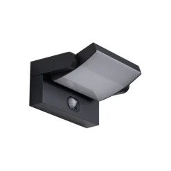 QAZQA Außenwandleuchte schwarz inkl. LED IP54 mit Bewegungssensor Solar - Judge