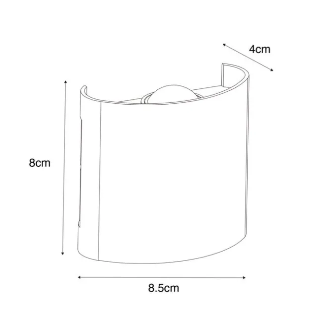 QAZQA Außenwandleuchte schwarz inkl. LED 2-flammig IP54 - Silly