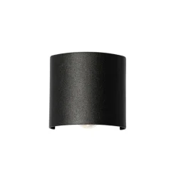 QAZQA Außenwandleuchte schwarz inkl. LED 2-flammig IP54 - Silly