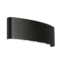 QAZQA Außenwandleuchte schwarz inkl. LED 10-flammig IP54 - Silly