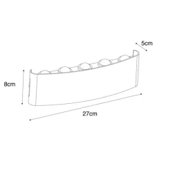 QAZQA Außenwandleuchte schwarz inkl. LED 10-flammig IP54 - Silly
