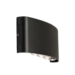 QAZQA Außenwandleuchte schwarz inkl. LED 10-flammig IP54 - Silly