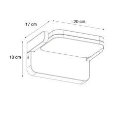QAZQA Außenwandleuchte schwarz inkl. LED verstellbar - Kamile