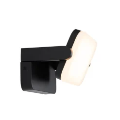 QAZQA Außenwandleuchte schwarz inkl. LED verstellbar - Kamile