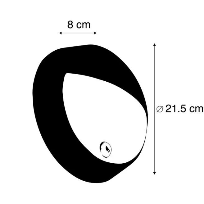 QAZQA Außenwandleuchte schwarz inkl. LED mit Bewegungsmelder IP54 - Hortus
