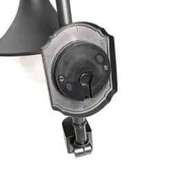 QAZQA Außenwandleuchte schwarz IP44 inkl. Bewegungsmelder - Daphne