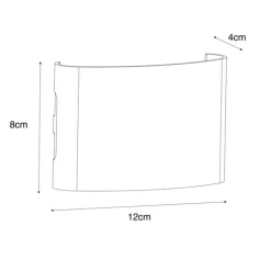 QAZQA Außenwandleuchte schwarz inkl. LED 4-flammig IP54 - Silly