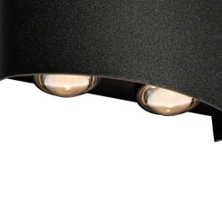 QAZQA Außenwandleuchte schwarz inkl. LED 4-flammig IP54 - Silly