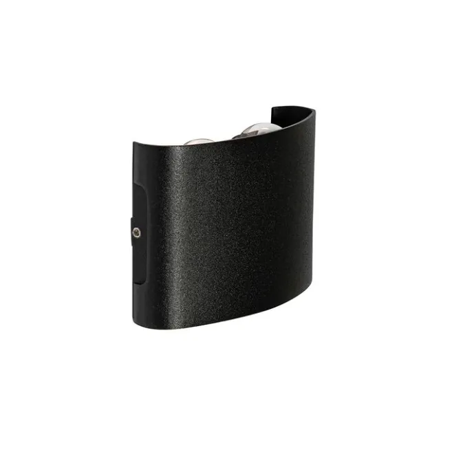 QAZQA Außenwandleuchte schwarz inkl. LED 4-flammig IP54 - Silly