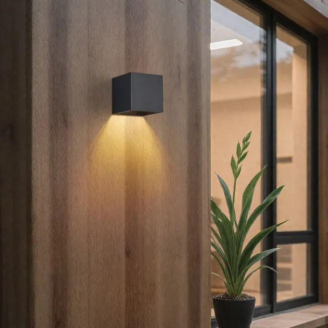 QAZQA Außenwandleuchte schwarz inkl. LED IP65 Solar - Charlene