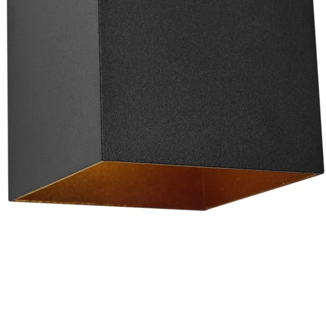 QAZQA Außenwandleuchte schwarz inkl. LED IP65 Solar - Charlene