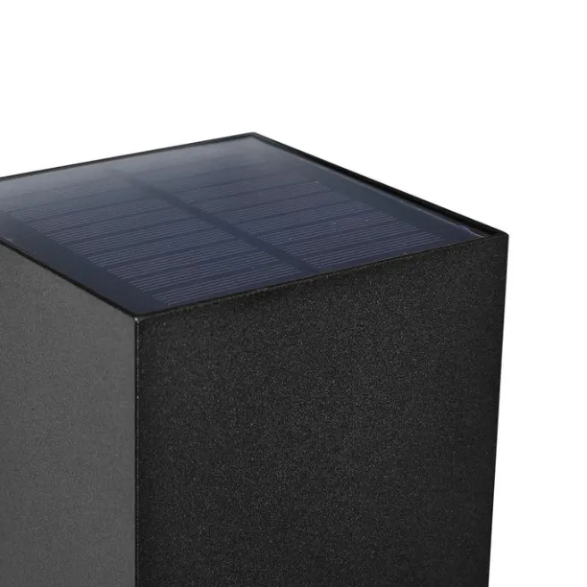 QAZQA Außenwandleuchte schwarz inkl. LED IP65 Solar - Charlene