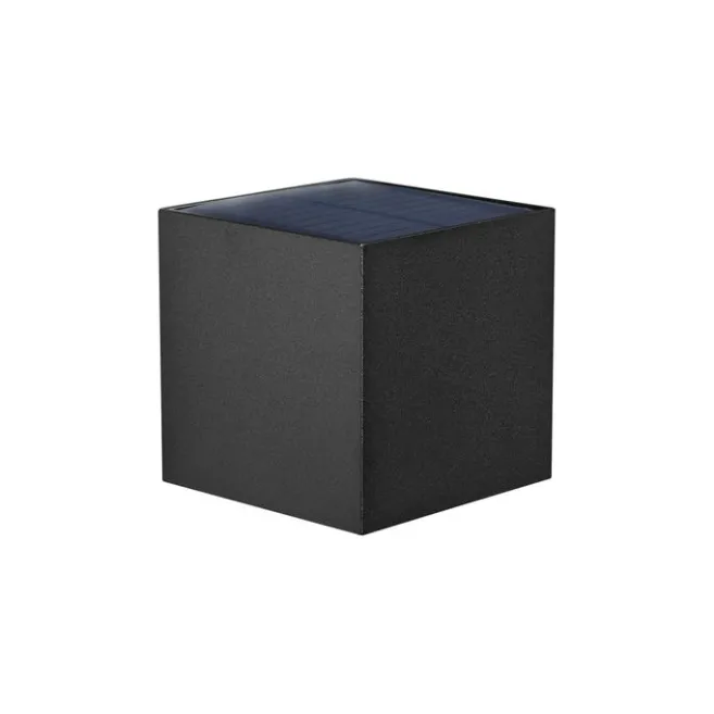 QAZQA Außenwandleuchte schwarz inkl. LED IP65 Solar - Charlene