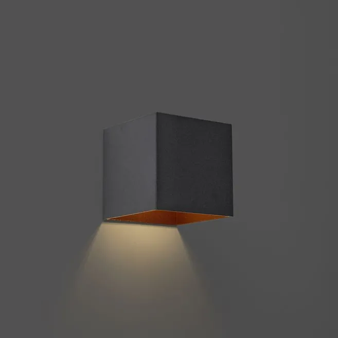 QAZQA Außenwandleuchte schwarz inkl. LED IP65 Solar - Charlene