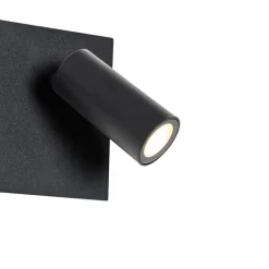 QAZQA Außenwandleuchte schwarz inkl. LED 2-Licht Bewegungsmelder - Simon