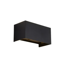 QAZQA Außenwandleuchte Schwarz inkl. LED 4-flammig IP54 - Edwin