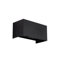 QAZQA Außenwandleuchte Schwarz inkl. LED 4-flammig IP54 - Edwin