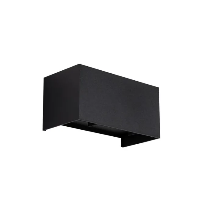 QAZQA Außenwandleuchte Schwarz inkl. LED 4-flammig IP54 - Edwin