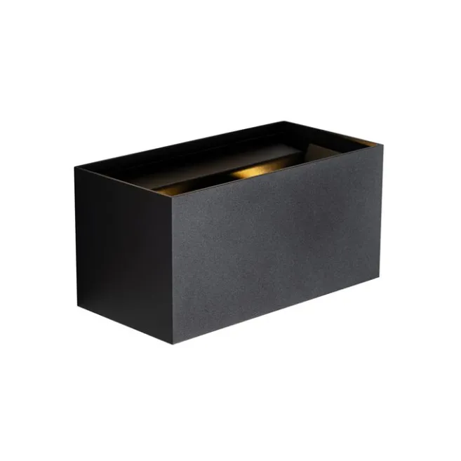 QAZQA Außenwandleuchte Schwarz inkl. LED 4-flammig IP54 - Edwin