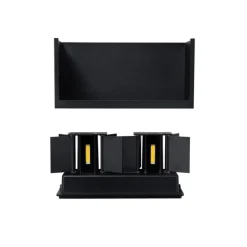 QAZQA Außenwandleuchte Schwarz inkl. LED 4-flammig IP54 - Edwin