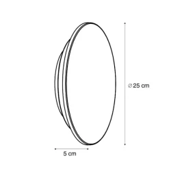 QAZQA Außenwandleuchte schwarz inkl. LED IP54 - Soleil