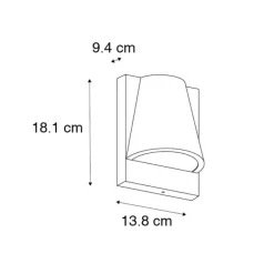 QAZQA Außenwandleuchte schwarz IP44 mit Bewegungsmelder - Femke