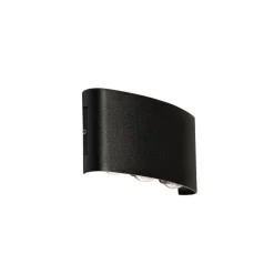 QAZQA Außenwandleuchte schwarz inkl. LED 6-flammig IP54 - Silly