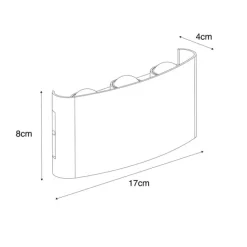 QAZQA Außenwandleuchte schwarz inkl. LED 6-flammig IP54 - Silly