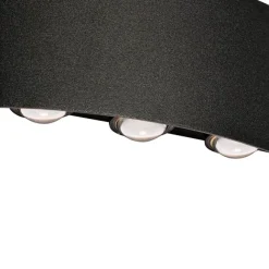 QAZQA Außenwandleuchte schwarz inkl. LED 6-flammig IP54 - Silly