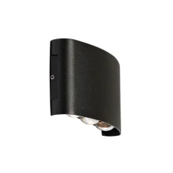 QAZQA Außenwandleuchte schwarz inkl. LED 6-flammig IP54 - Silly