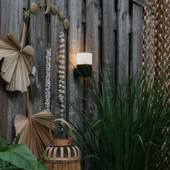 QAZQA Außenwandleuchte schwarz mit opalweißem Schirm IP44 - Dänemark