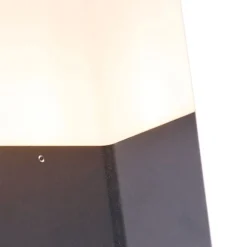 QAZQA Außenwandleuchte schwarz mit opalweißem Schirm IP44 - Dänemark