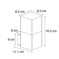 QAZQA Außenwandleuchte schwarz mit opalweißem Schirm IP44 - Dänemark