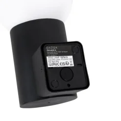 QAZQA Außenwandleuchte schwarz mit Opalglas mit Bewegungsmelder - Huma