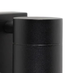 QAZQA Außenwandleuchte schwarz mit Bewegungsmelder IP44 - Solo