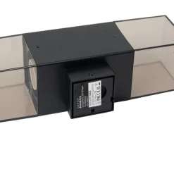 QAZQA Außenwandleuchte schwarz mit Rauchschirm 2-flammig IP44 - Dänemark