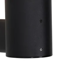 QAZQA Außenwandleuchte schwarz mit Opalglas IP44 - Huma
