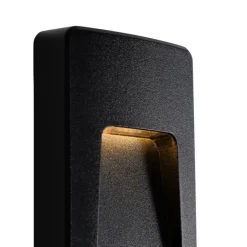 QAZQA Außenwandleuchte schwarz rechteckig inkl. LED IP65 - Avg