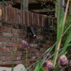 QAZQA Außenwandleuchte schwarz verstellbar IP44 - Solo