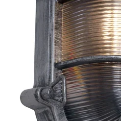 QAZQA Außenwandleuchte Silber Oval IP44 - Noutica